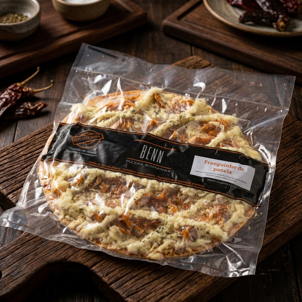 Pizza Franguinho de Panela Benn embalada