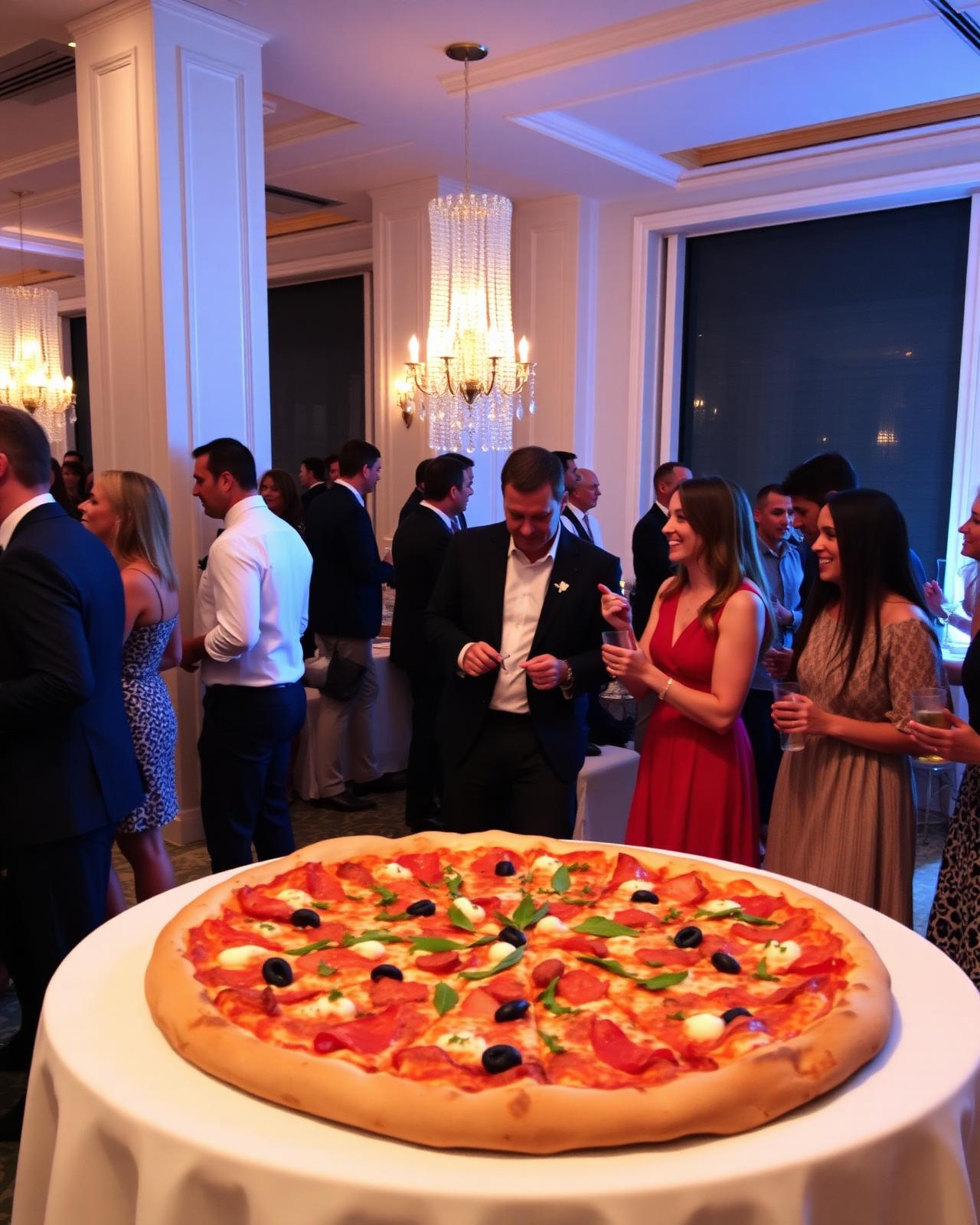Rodízio de pizzas Benn em evento corporativo
